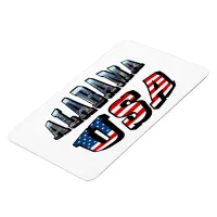 Alabama Picture and USA Flag Font Magnet