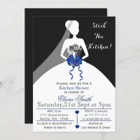 Mod Navy stock the kitchen Bridal shower Invite