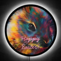 Colorful Easter Bunny Happy Easter Holiday LED Sign