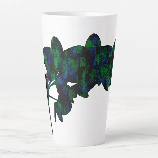 Orchids silhouette latte mug