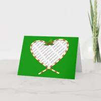 Candy Cane Heart Your Photo Holiday Card