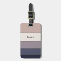 Modern Stripes Stylish Pink Purple Simple Young Luggage Tag