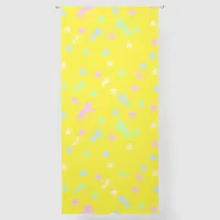 Unicorns and Stars on a Bright Yellow Background | Sheer Curtains