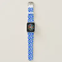 Greek Evil Eye Lucky Charm Blue Circle Pattern Apple Watch Band