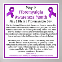 May is Fibromyalgia Awareness Month Poster