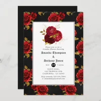 Floral Gothic Couples Shower Invitation