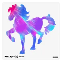 Unfocused Blue Pink and Purple Horse Wall Decal