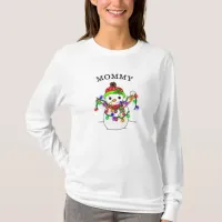 Mommy Snowman Cute Whimsical Christmas T-Shirt