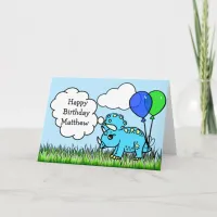 Personalized Dinosaurs Boy's Birthday Card