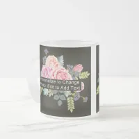 Custom One Photo Artwork Slogan 10 oz Frosted Glass Coffee Mug