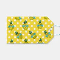 Summer fun pineapples sun bathing gift paper gift tags