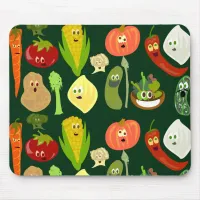 Sassy Cute Veggies! Mouse Pad