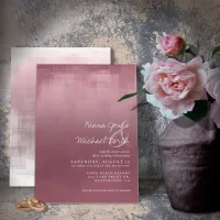 Watercolor Reflections Wedding Mauve ID774 Invitation