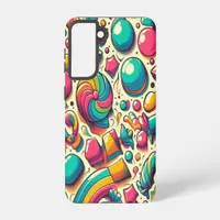 Retro Multicolored Cartoon Sweets Samsung Galaxy S21 Case