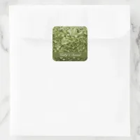 Green Annabelle Hydrangea Wedding Envelope Seal