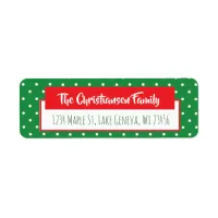 Red and Green Festive Holiday Whisical Christmas Label