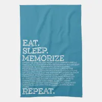 Eat Sleep Memorize Repeat Memory Master Cycle 1 Kitchen Towel