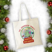 Happy Holidays Fun Colorful Christmas Festive Tote Bag