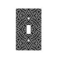 Geometric Pattern Monogram Black and White ID149 Light Switch Cover