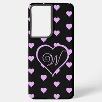 Fun and Flirty Pink Hearts Personalized Samsung Galaxy S21 Ultra Case