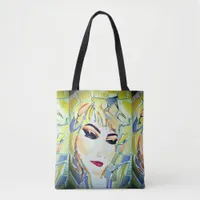 Surreal Swedish girl - watercolor painting Tote Bag