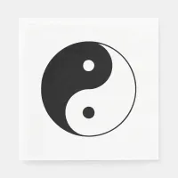 Classic Black and White Yin and Yang Napkins