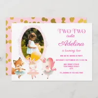 Tutu Cute Ballerina Ballet Animals Birthday Party Invitation