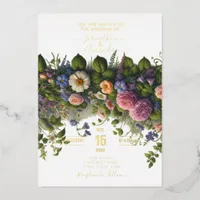 Enchanted Garden Foil Invitation