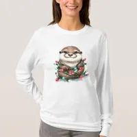 Adorable Christmas Otter T-Shirt