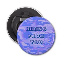 Funny Camouflage Pastel Blue Abstract Pattern Bottle Opener