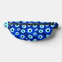 Evil Eye Lucky Charm Blue White Pattern Fanny Pack