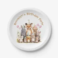 Forest Friends Birthday Party Paper Plates