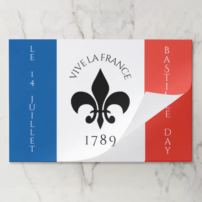 Bastille Day Fleur-de-Lis Tricolore France Flag Paper Pad