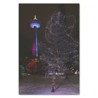 Niagara Falls Skylon Tower with Christmas Lights Tissue Paper