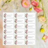 Custom Wedding Guest Address Labels Pink Floral