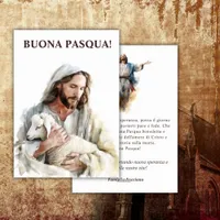 Italian Easter Catholic Buona Pasqua Jesus Holiday Card