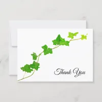 Green English Ivy Vine Thank You Invitation