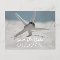 Beach Wedding Save the Date with photo Announcement Postcard