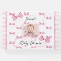 Personalized Baby Shower Guest Book Pink