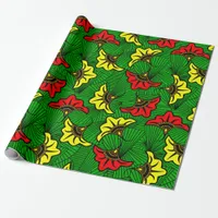 Jamaican Rasta Colors Caribbean Wedding Wrapping Paper