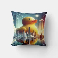 Rubber Duckie Duck  Throw Pillow