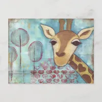 Hello ~ Giraffe Postcard