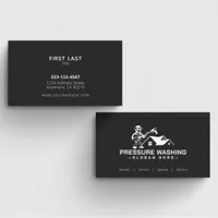 Custom White Pressure Washing Black Business Cards