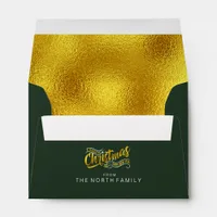 Magical Christmas Typography Gold ID441 Envelope