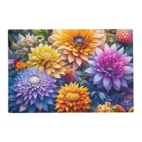 Pretty Colorful Ai Art Flowers  Placemat