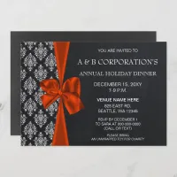 Chalkboard Orange Corporate Holiday Party Invitation