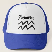 Aquarius Zodiac Sign Astrology Horoscope Trucker Hat