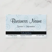 Blue Swirls Business Card