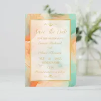 Modern marble save the date card