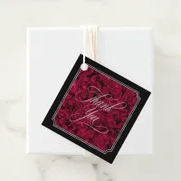Gothic Paisley Frame Burgundy ID866 Favor Tags